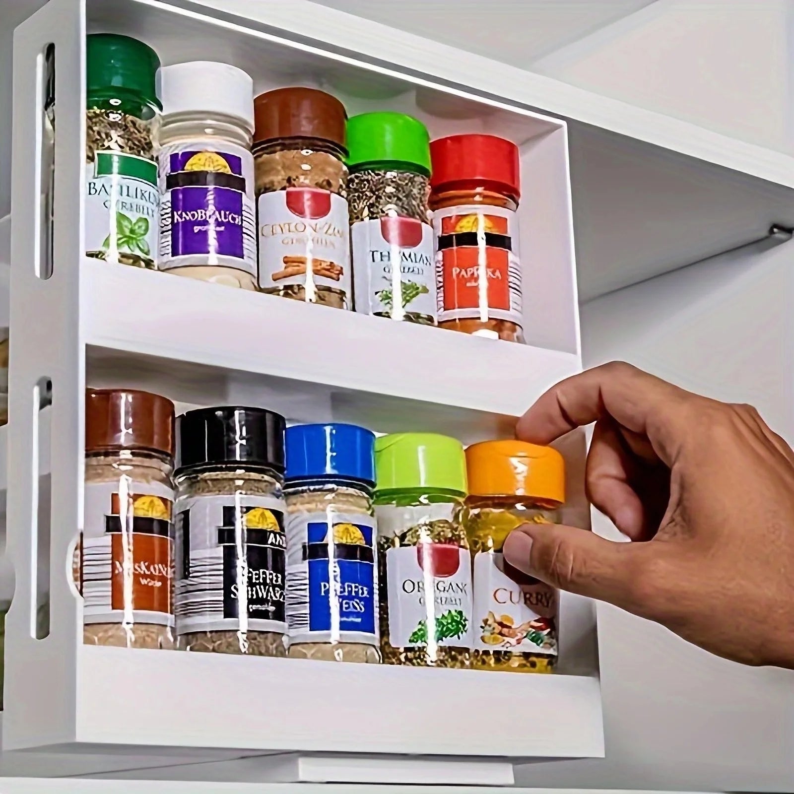 Kitchen Spice Storage Rack Organizer