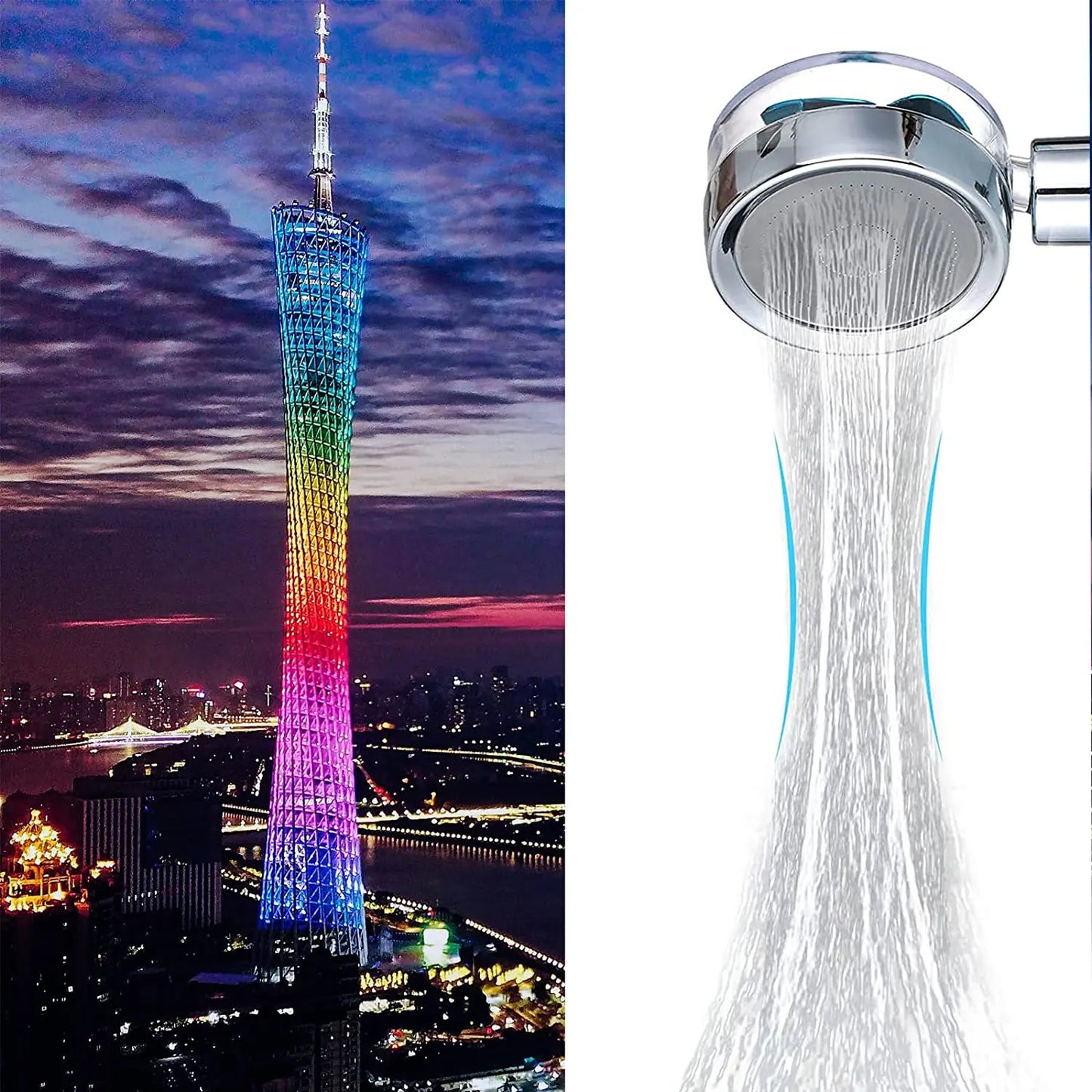 360° Rotating Shower Head