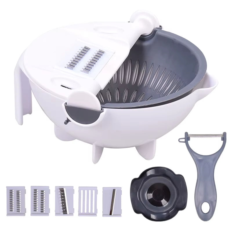 Multifunctional Vegetable Cutter With Drain Basket