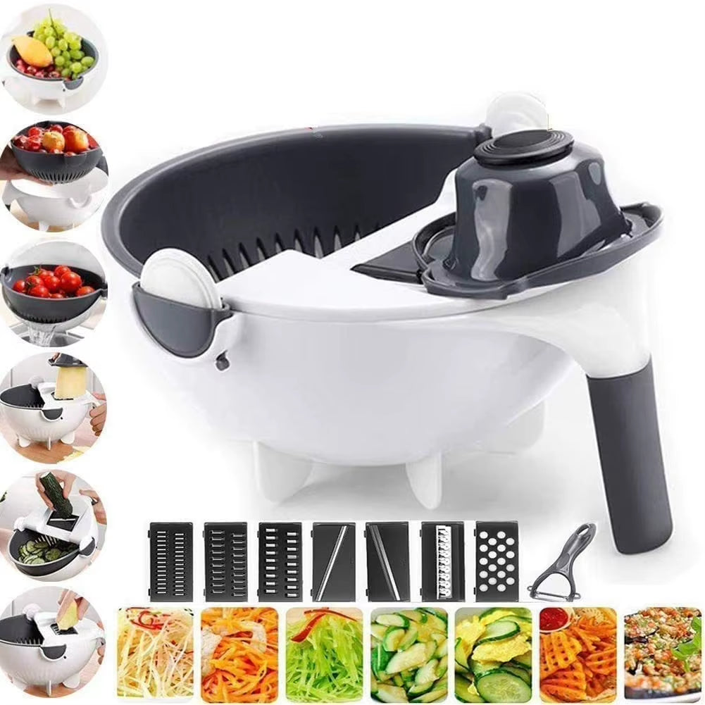 Multifunctional Vegetable Cutter With Drain Basket